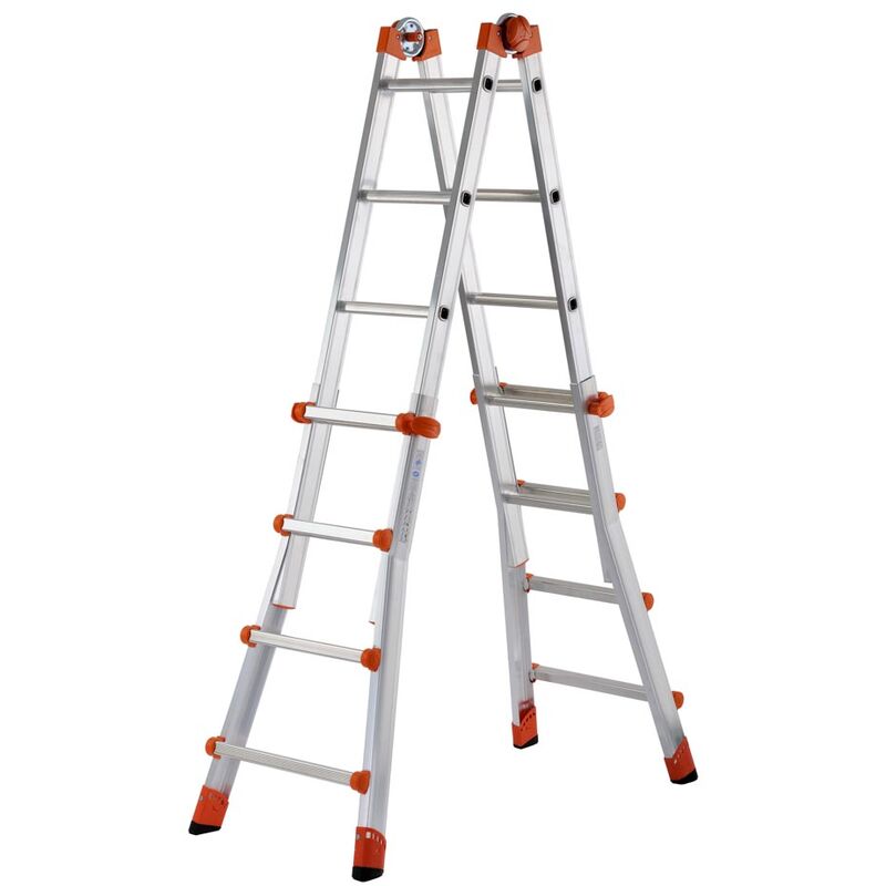 foto del prodotto gierre scala telescopica 4 5 kg150 in alluminio 9 9 max 520 cm made in italy