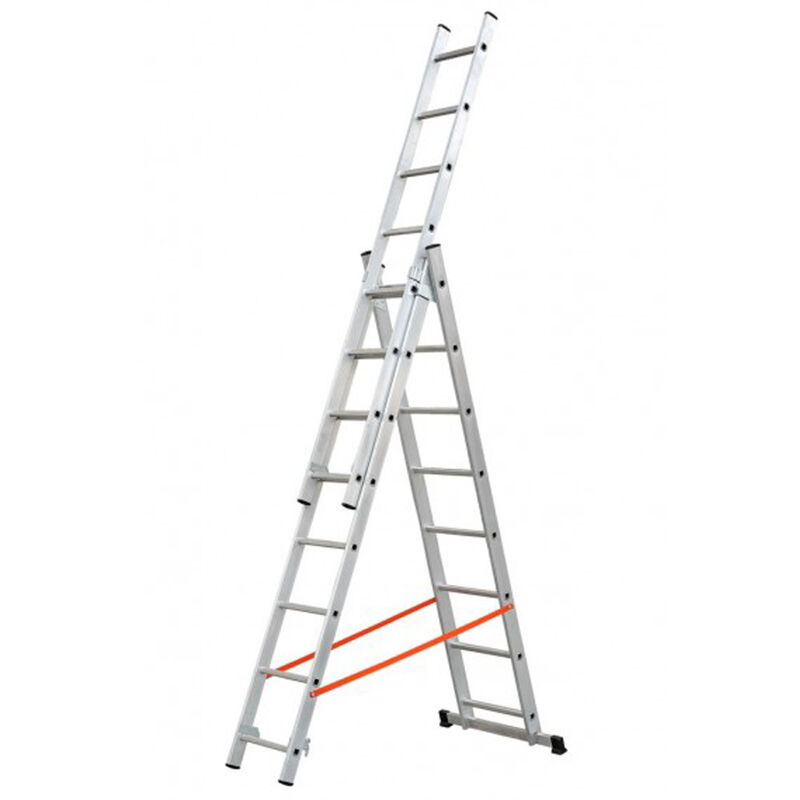 foto del prodotto gierre scala trasformabile tripla 8gradini 3 elementi allungabile acciaio modula