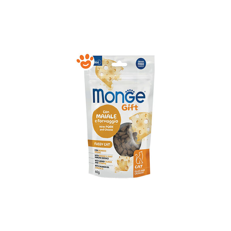 foto del prodotto gift filled and crunchy per gatti con maiale e formaggio da monge