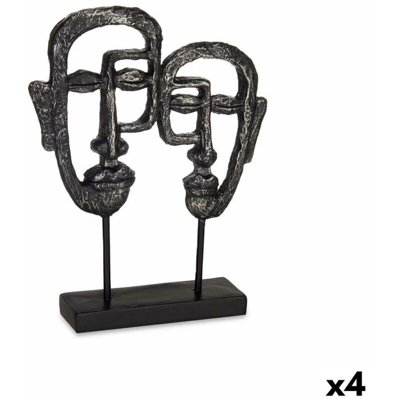 foto del prodotto giftdecor statua decorativa viso nero 27 x 32,5 x 10,5 cm 4 unit 