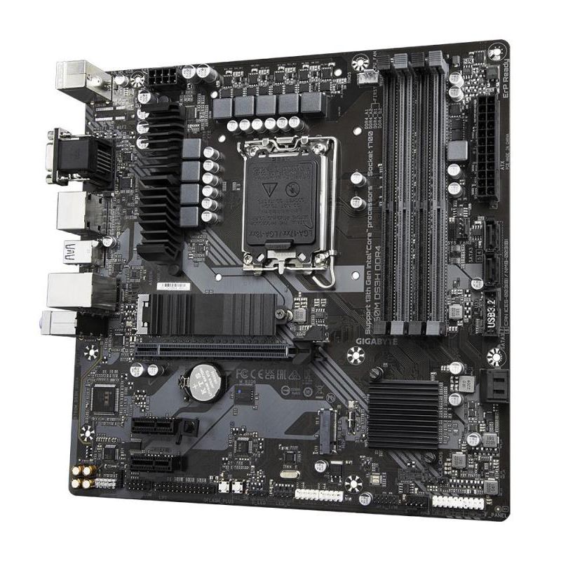 foto del prodotto gigabyte b760m ds3h ddr4 scheda madre supporta cpu intel core di 14a generazione, vrm digitale 6 2 1 fasi, fino a 5333mhz ddr4 oc , 2xpcie 4.0 m.2, lan 2.5gbe, usb 3.2 gen2