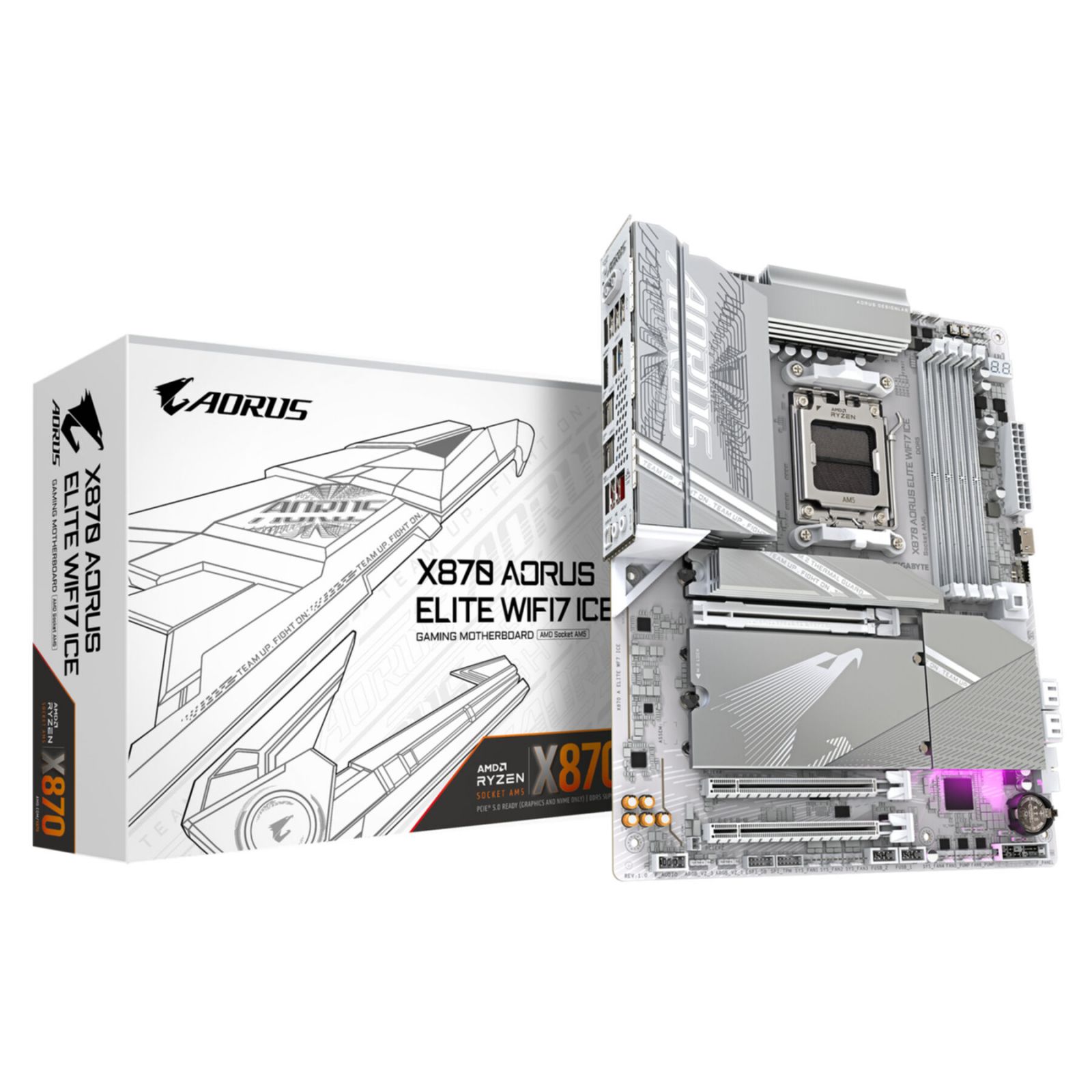 foto del prodotto gigabyte ga x870 a elite wf7 ice am5 d 