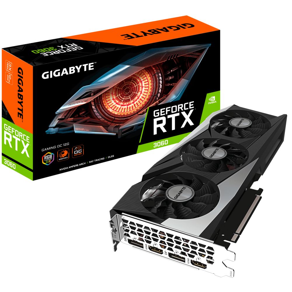 immagine 0 del prodotto gigabyte gaming geforce rtx 3060 oc 12g rev. 2.0 nvidia 12 gb gddr6