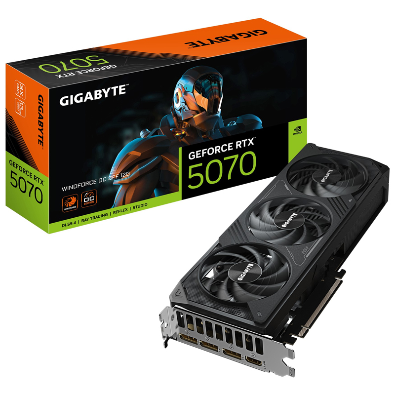 foto del prodotto gigabyte geforce rtx 5070 12gb windforce oc scheda video 8gv n5070wf3oc 12g 