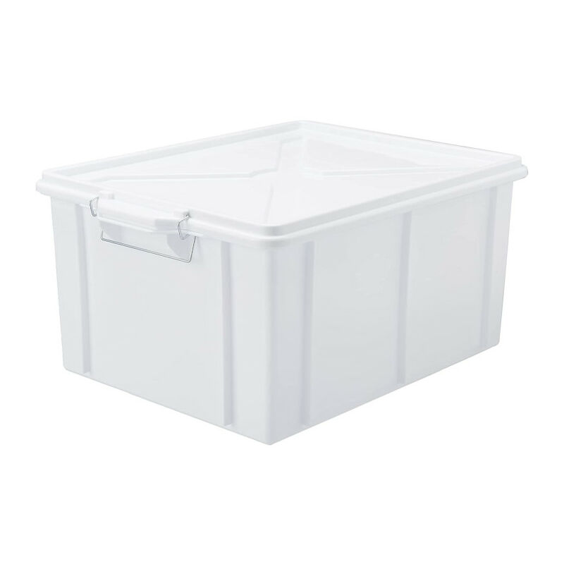 foto del prodotto giganplast contenitore con coperchio cm.50x40x26h bianco mod. box cassetta