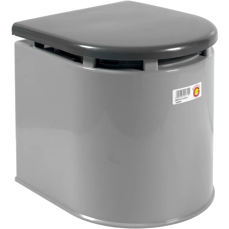 foto del prodotto giganplast wc chimico camper, 41x36x38 cm, 12 litri, portata 120 kg, grigio