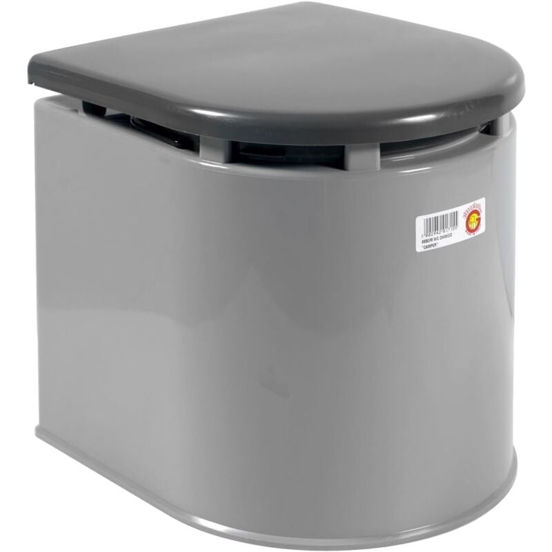 foto del prodotto giganplast wc chimico camper, 41x36x38 cm, 12 litri, portata 120 kg, grigio