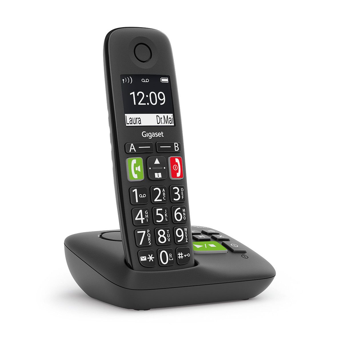 foto del prodotto gigaset e290a black telefono analogico dect nero identificatore di chiamata