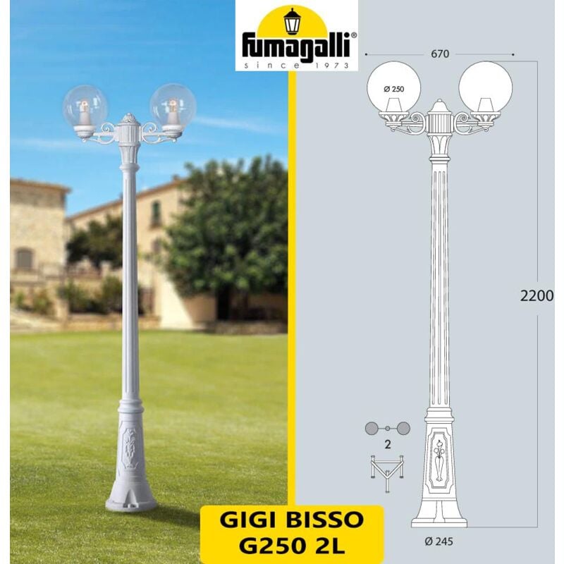 foto del prodotto gigi bisso g250 2l bianco trasp led 8,5w cct 2700 6500