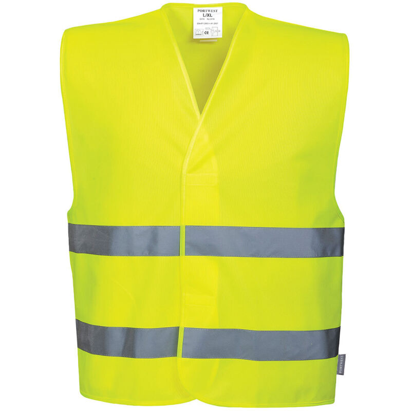 foto del prodotto gilet a doppia banda gialla s m