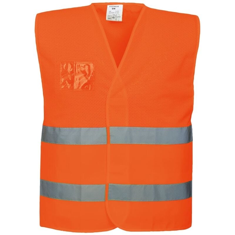 foto del prodotto gilet ad alta visibilita a mezza rete arancione arancio l xl