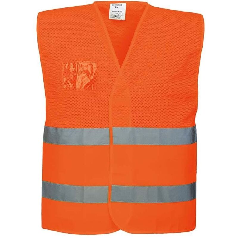 foto del prodotto gilet ad alta visibilita a mezza rete arancione arancio s m
