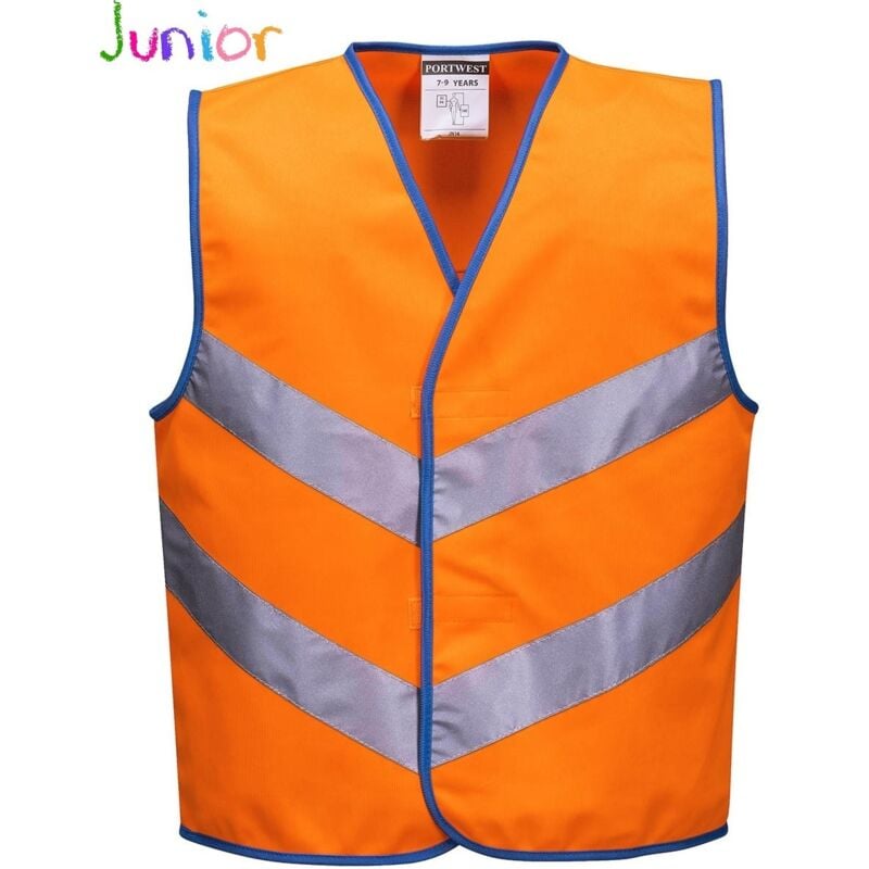 foto del prodotto gilet ad alta visibilita junior arancione arancio l