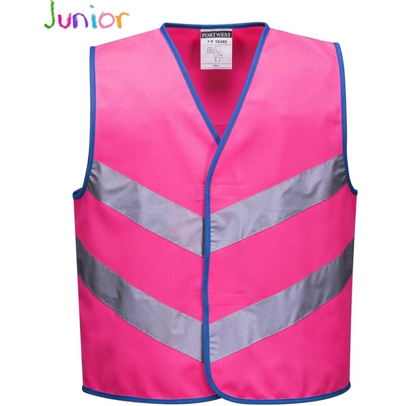 foto del prodotto gilet ad alta visibilita junior rosa rosa l