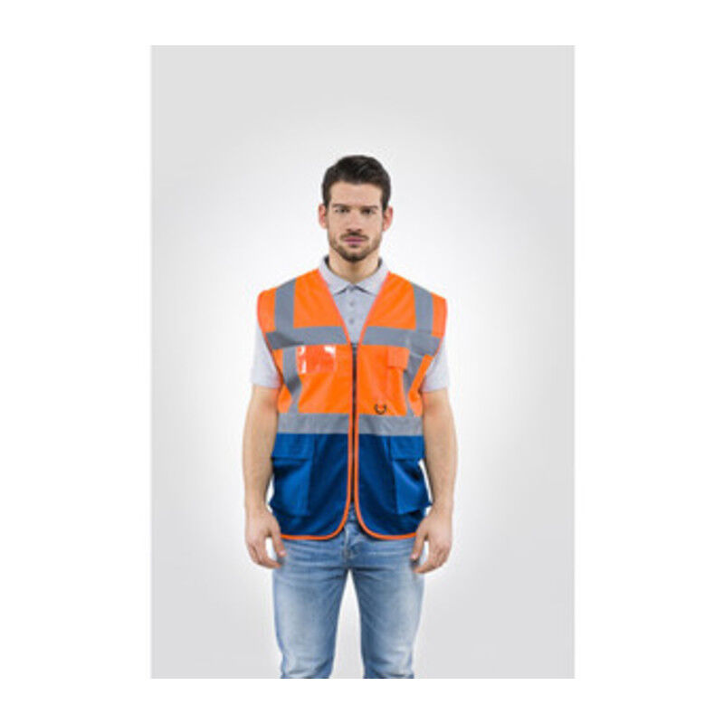 foto del prodotto gilet alta visibilit arancio blu tg. l