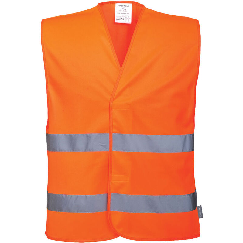 foto del prodotto gilet arancione a doppia banda 4xl 5xl