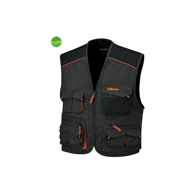 foto del prodotto gilet beta con tasche grigio tg l 40 x 40 x 4 cm