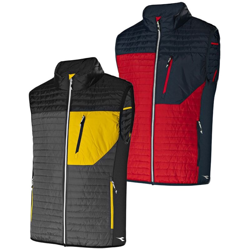 foto del prodotto gilet da lavoro diadora light vest color block m nero