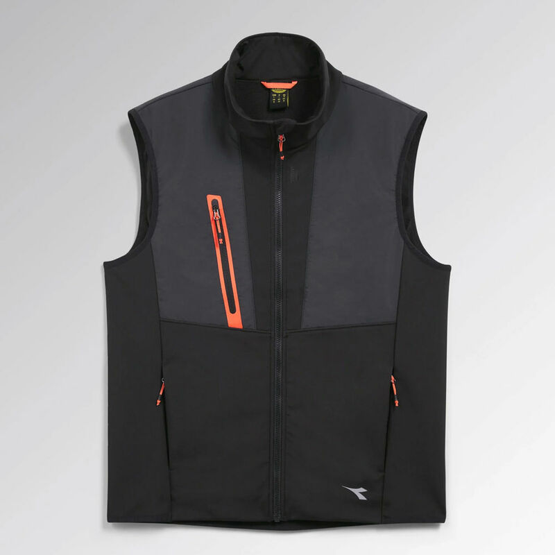 foto del prodotto gilet da lavoro diadora softshell hybrid nero fluo con tasche zip taglia s