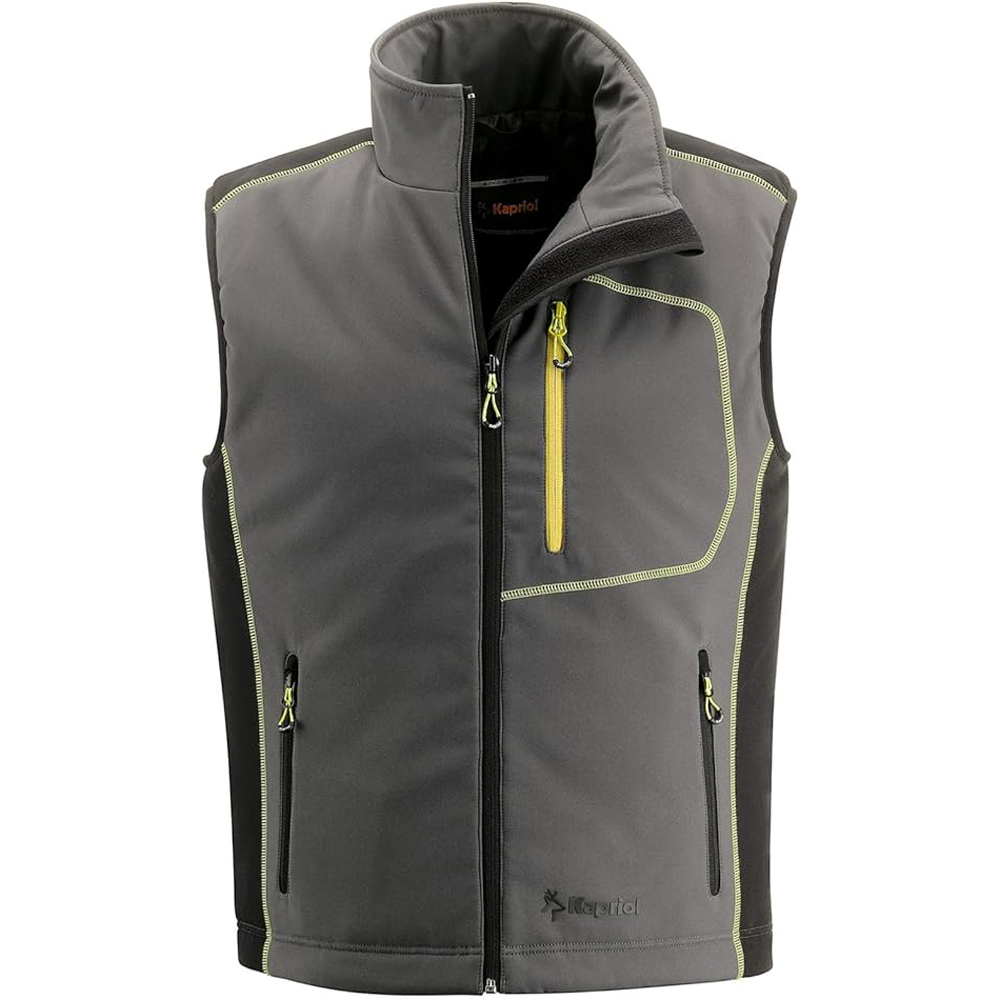 foto del prodotto gilet da lavoro imbottito dynamic grigio/nero tg. l tasche zip kapriol 35451