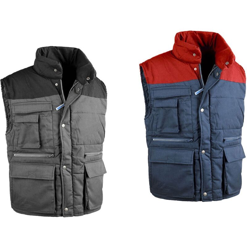 foto del prodotto gilet da lavoro imbottito sottozero antares 9025 top l blu rosso