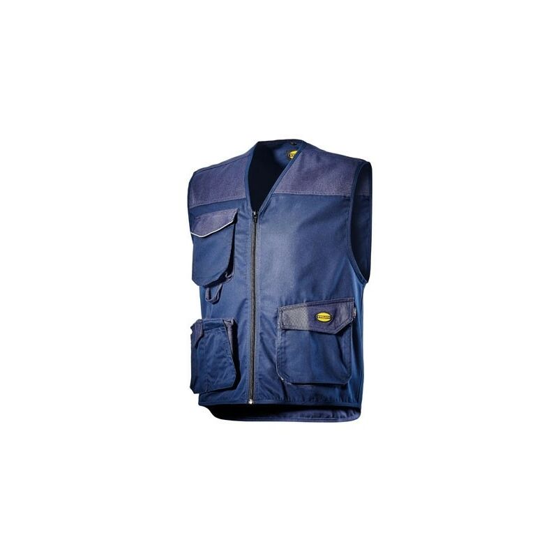 foto del prodotto gilet da lavoro multi tasche porta utensili cerniera mover poly blu m