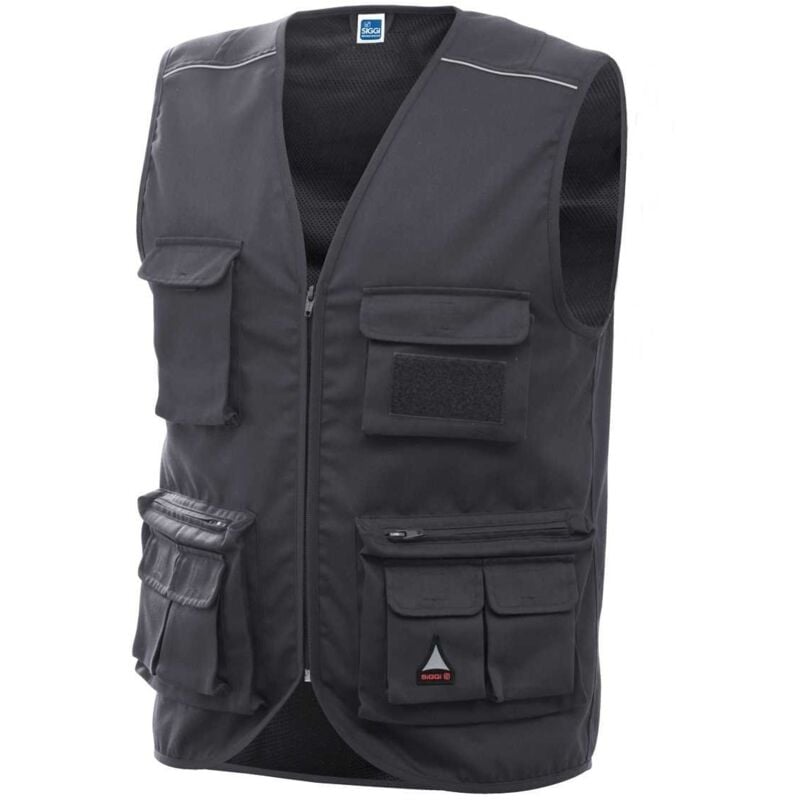 foto del prodotto gilet da lavoro multi tasche siggi chrome grigio grigio xl