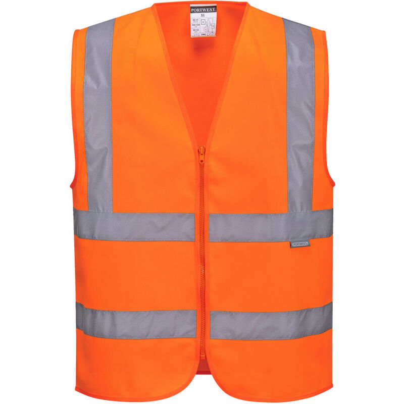 foto del prodotto gilet hi vis con zip arancione 2xl