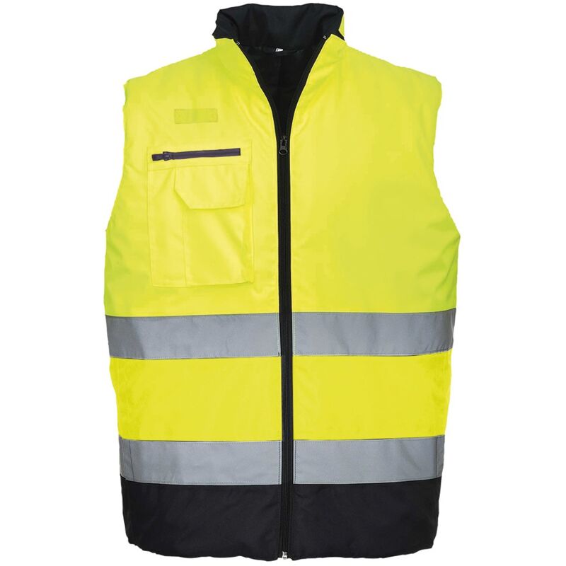foto del prodotto gilet imbottito ad alta visibilit giallo navy giallo navy 2xl