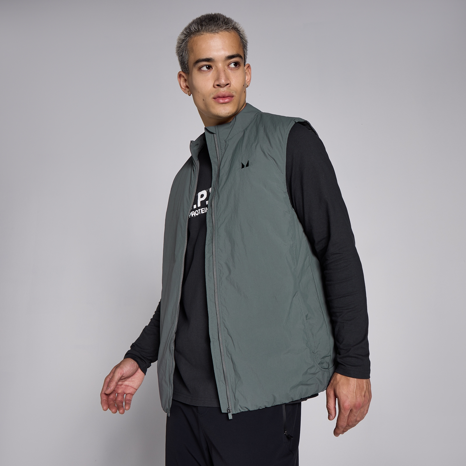 foto del prodotto gilet imbottito lifestyle mp da uomo grigio muschio xl
