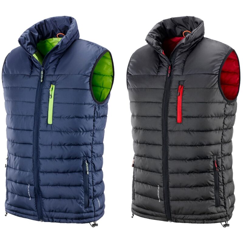 foto del prodotto gilet imbottito multitasche sion invernale da lavoro blu varie taglie 35605v xxl 35605 