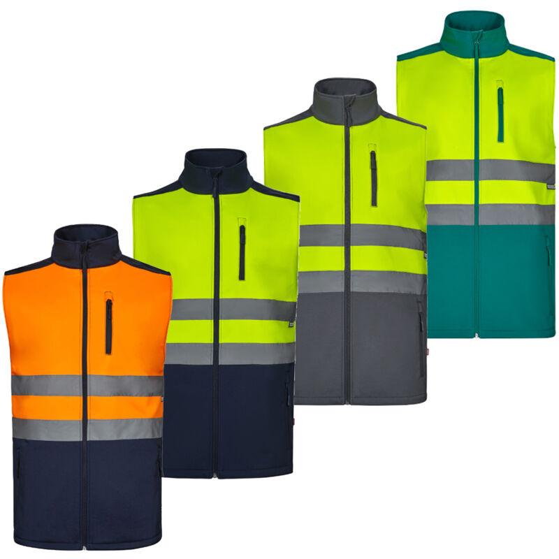 foto del prodotto gilet in soft shell alta visibilit velilla 305906 av bicolore xxl grigio giallo