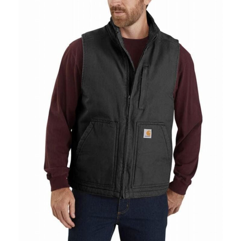 foto del prodotto gilet mock foderato in anatra lavata nero t.m.