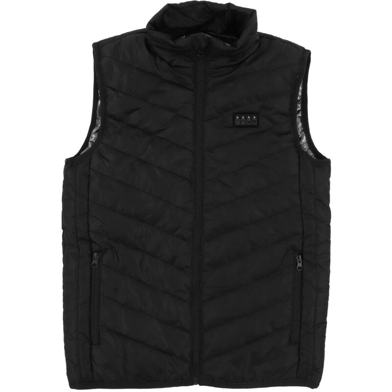 foto del prodotto gilet riscaldante elettrico a 17 aree, temperatura costante intelligente, 4 interruttori, 3 marce, gilet riscaldato intelligente, nero xl