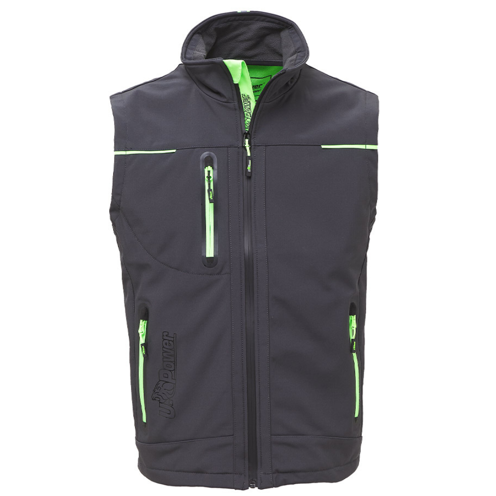 foto del prodotto gilet softshell impermeabile traspirante universe colore asphalt grey green