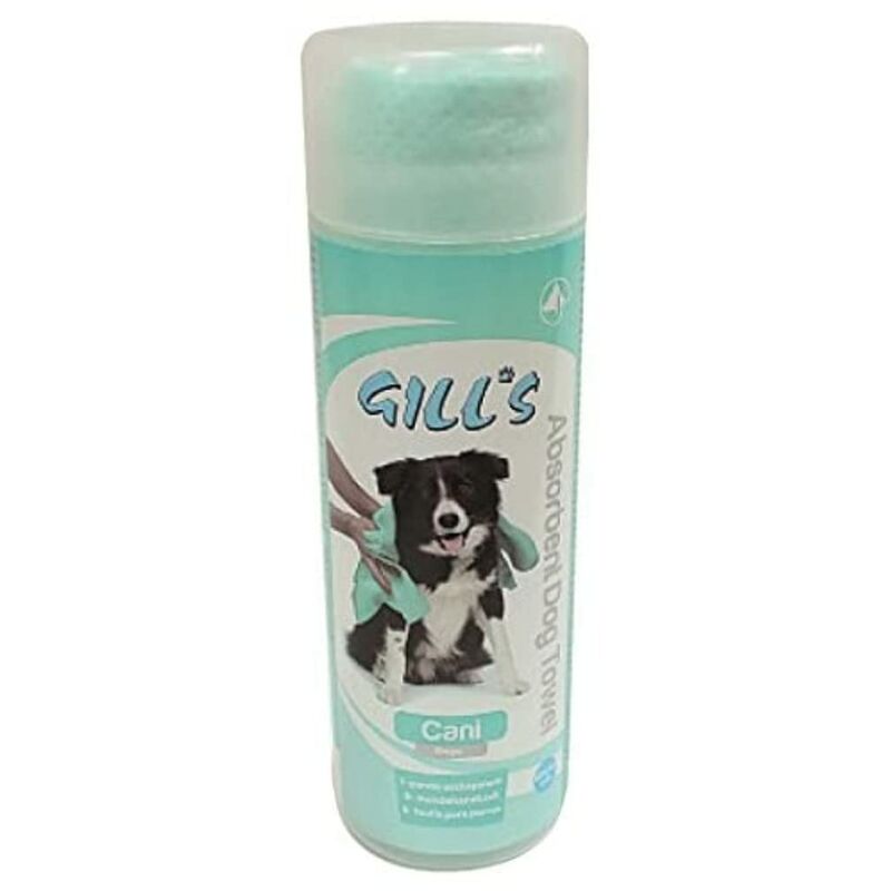 foto del prodotto gill s panno asciuga cani, asciuga i cani velocemente, assorbe liquidi, oli e sporco, per cani a pelo lungo, 66x43 cm croci