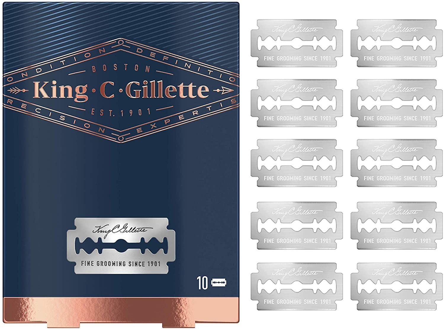 foto del prodotto gillette king lame sicurez x 10pezzi