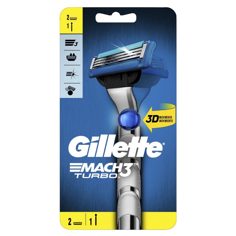 foto del prodotto gillette mach 3 rasoio turbo 2up