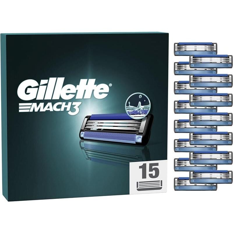 foto del prodotto gillette mach3 lamette di ricambio per rasoio da uomo rasoi a 3 lame ricambio per rasoio pi forti dell acciaio
