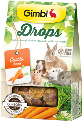 foto del prodotto gimbi drops snack per roditori grain free 50 gr carote 1 ordine scegli lo sconto bzr5 bzr20 200 punti fedelt 