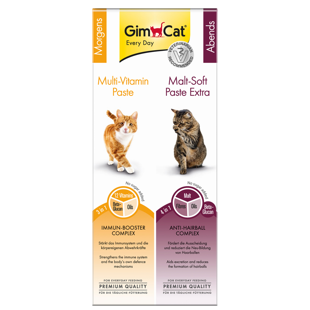 foto del prodotto gimcat doppia scorta pasta multi vitamin pasta malt soft extra 2 x 50 g