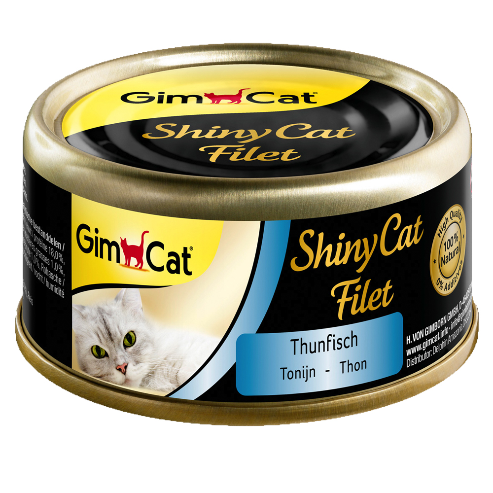 immagine 0 del prodotto gimcat shinycat filetto 6 x 70 g alimento umido per gatto tonno