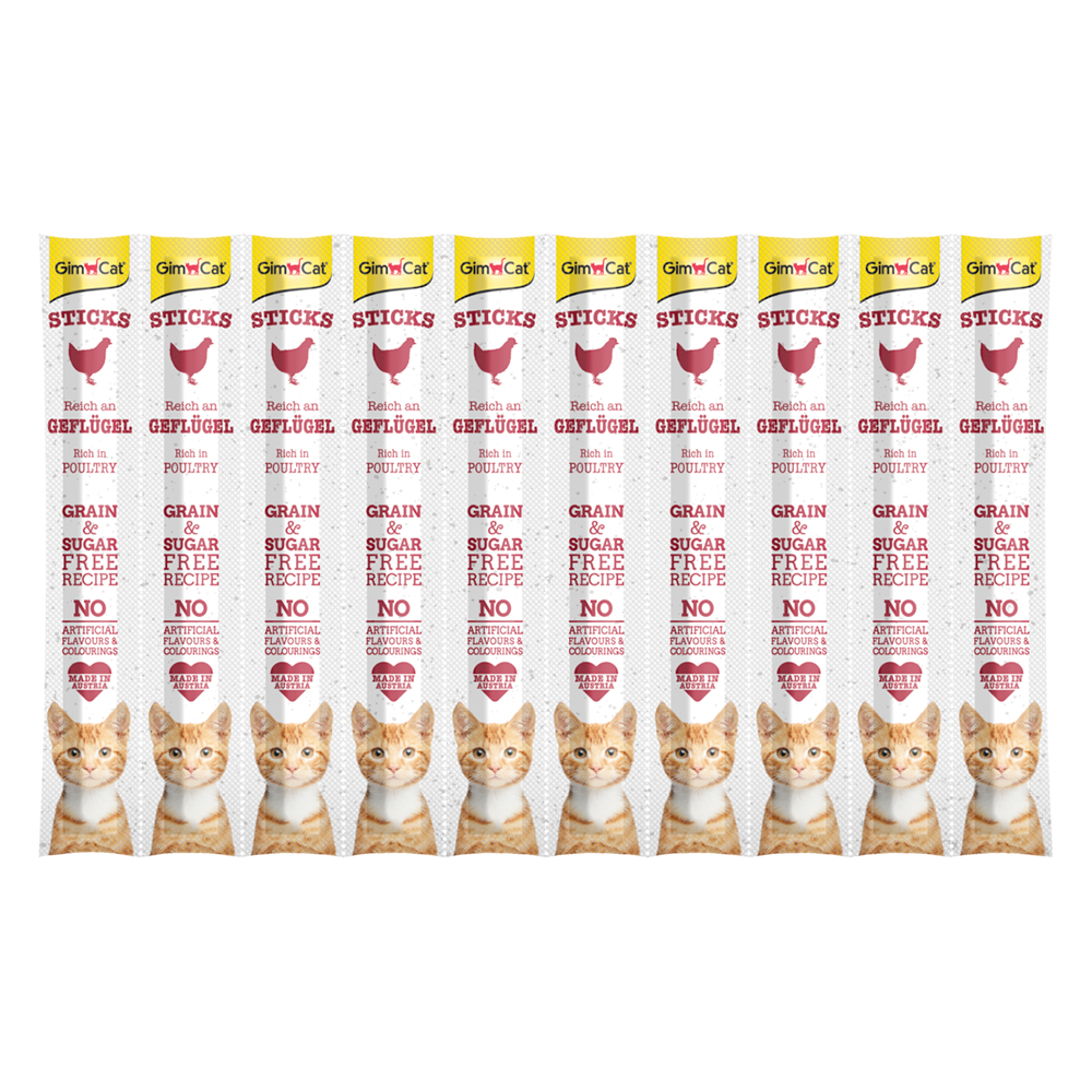 foto del prodotto gimcat stick snack per gatti 10 pz pollame