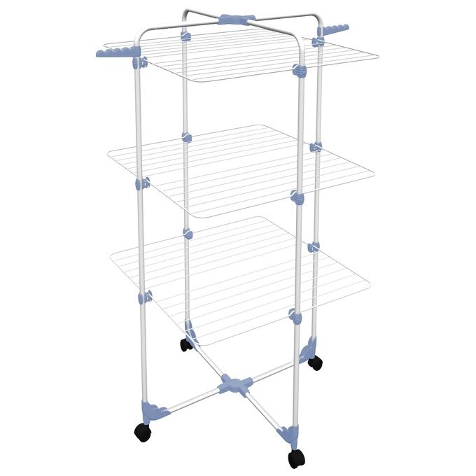 foto del prodotto gimi modular 3 stendibiancheria da pavimento a torre in acciaio, 30 mt stendibili