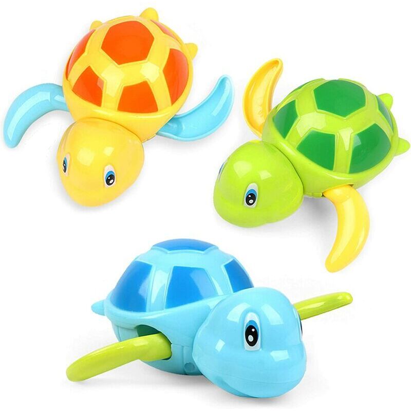 foto del prodotto giocattoli da bagno per bambini di 1 2 3 4 5 anni, giocattoli da piscina per bambini, divertente giocattolo da bagno per tartarughe che nuotano a carica, adorabili giochi d'acqua galleggianti per il b