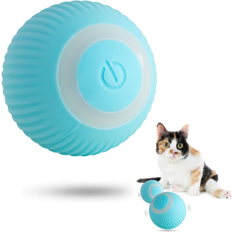 foto del prodotto giocattoli per gatti da interno, giocattoli interattivi elettrici ricaricabili, palline giocattolo per gatti, adatti per giocare con cuccioli di