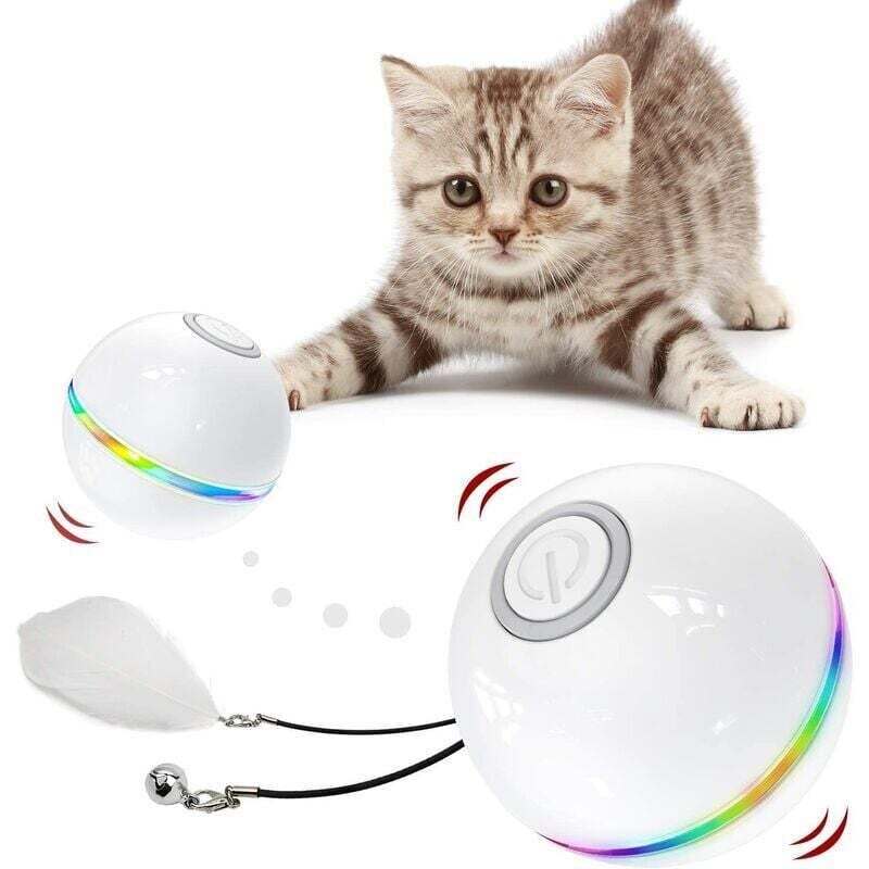 foto del prodotto giocattoli per gatti per gatti da interno, palla interattiva per gatti con giocattoli per gatti a luce led