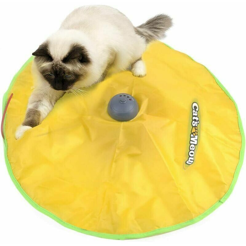 foto del prodotto giocattolo automatico per gatti giocattoli interattivi per gattini rotanti cattura topo in movimento
