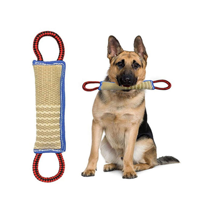 foto del prodotto giocattolo da masticare per l addestramento del cane, resistente giocattolo da masticare per il tiro alla fune, attrezzatura per l addestramento di