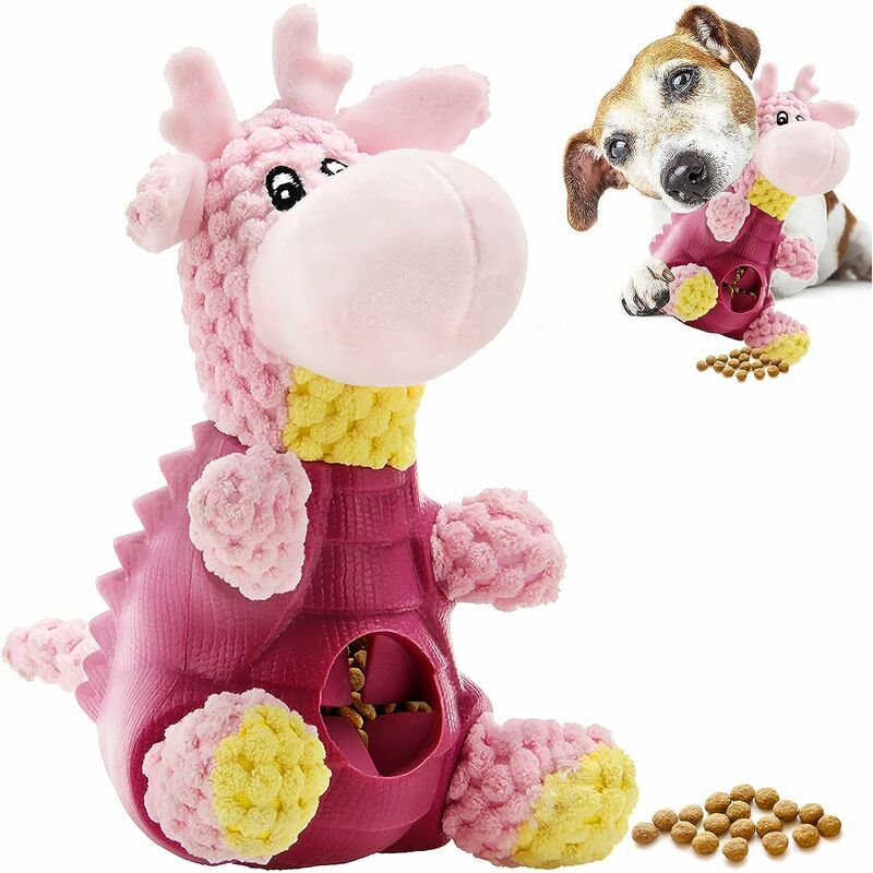 foto del prodotto giocattolo per cani di peluche indistruttibile giocattolo per cani cigolante farcito realistico giocattolo per cuccioli di piccole e medie dimensioni